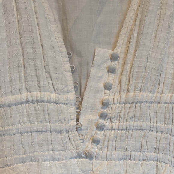 Express Cream Ruffled Maxi Dress - Picture 4 of 5